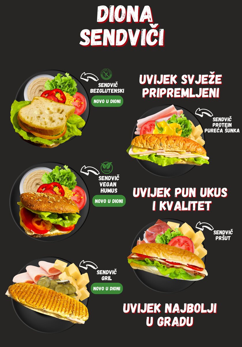 Diona — a deli sandwich menu warmed into the house palette.